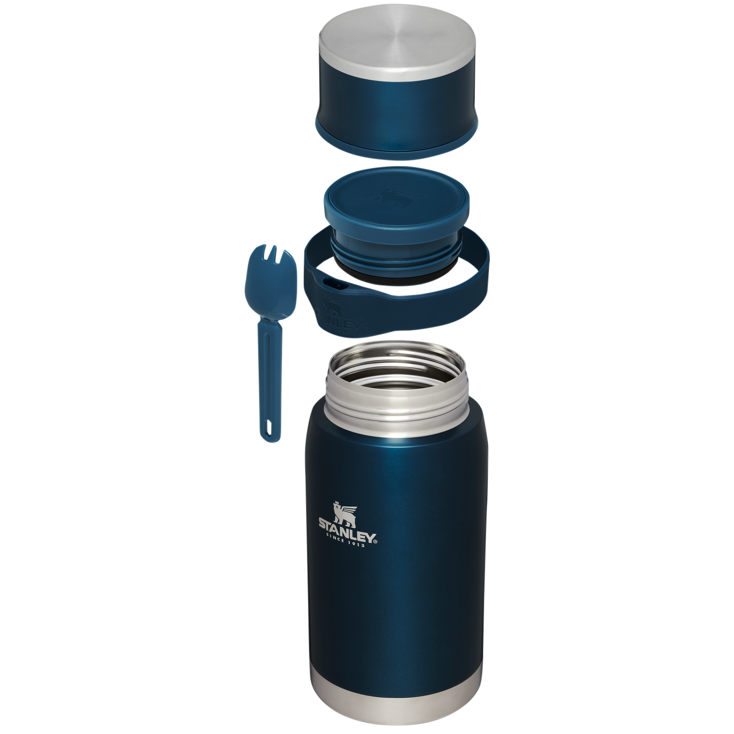 B2B_Web_PNG-The-Adventure-To-Go-Food-Jar-Spork-36OZ-Blue-Glow-Hero-Exploded.png