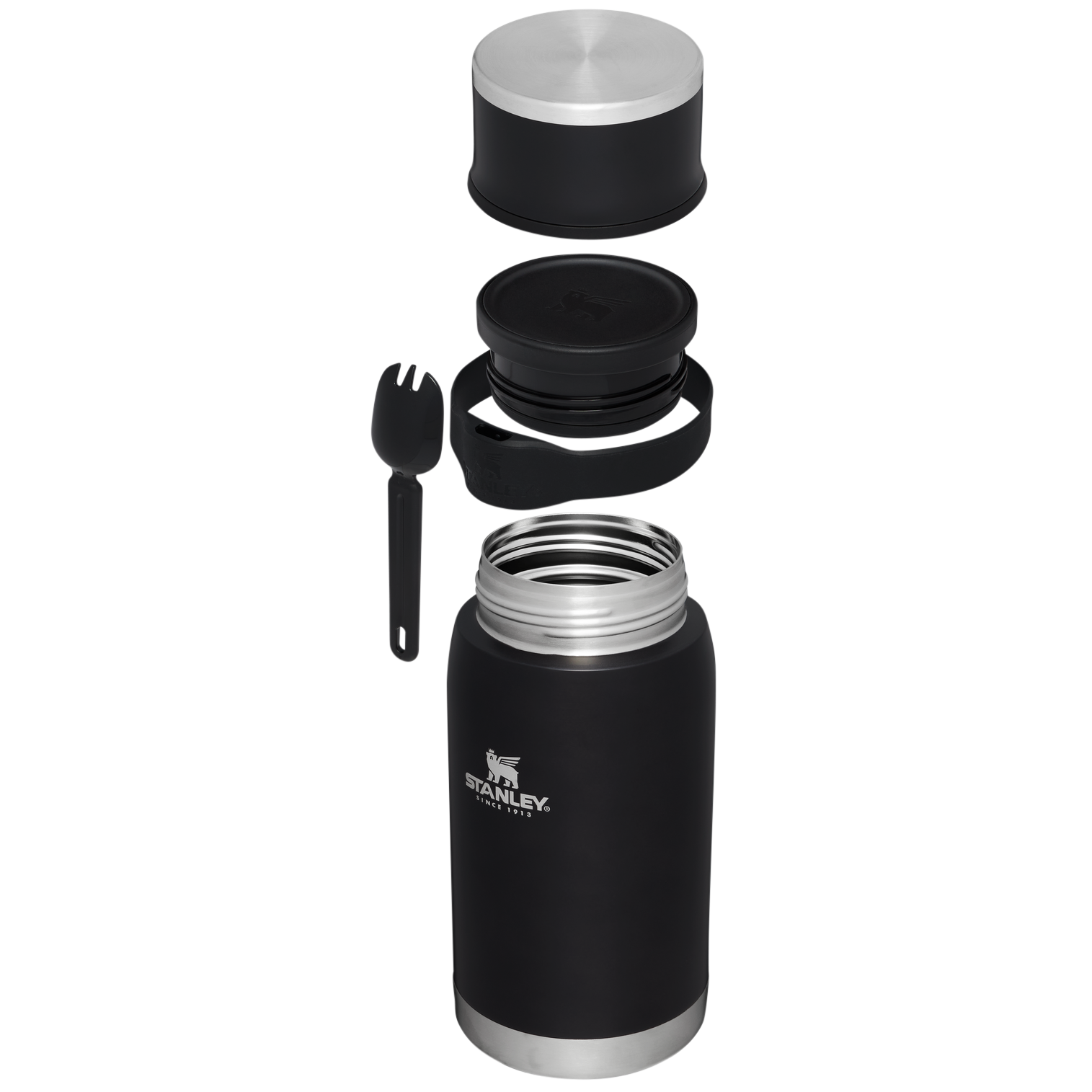 B2B_Web_PNG-The-Adventure-To-Go-Food-Jar-Spork-36OZ-Charcoal-Glow-Hero-Exploded.png